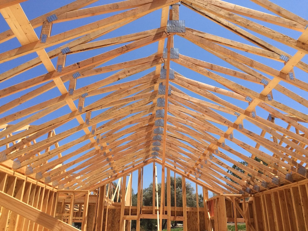 Roof trusses built by Stone Truss San Diego CA