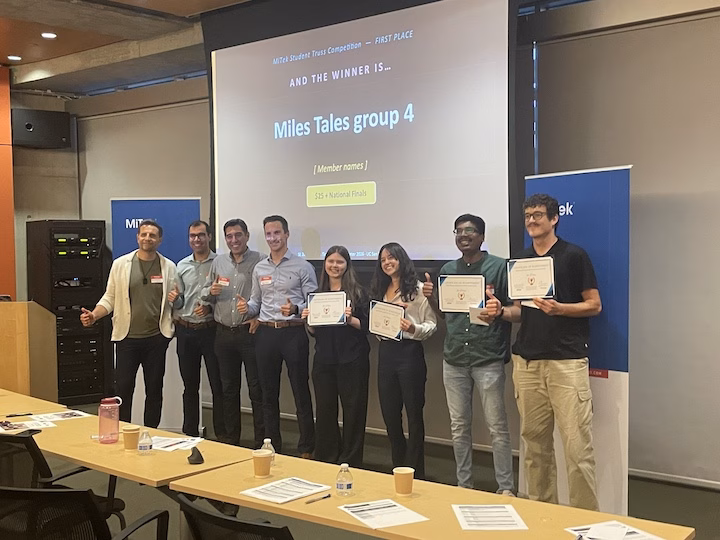 Students participating in MiTek structural competition at UC San Diego